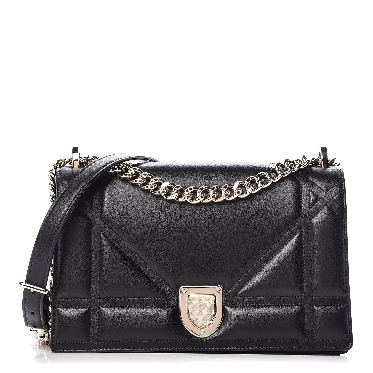 Christian Dior Lambskin Medium Diorama Flap Bag Black 1 of 10