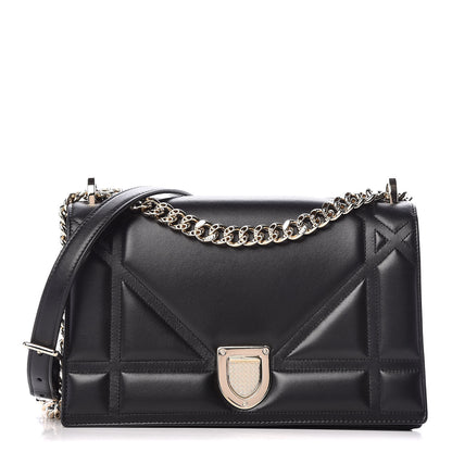 Christian Dior Lambskin Medium Diorama Flap Bag Black 1 of 10