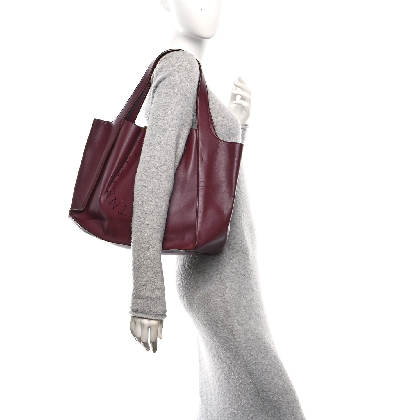 Eco Alter Nappa East West Perforated Tote Wine