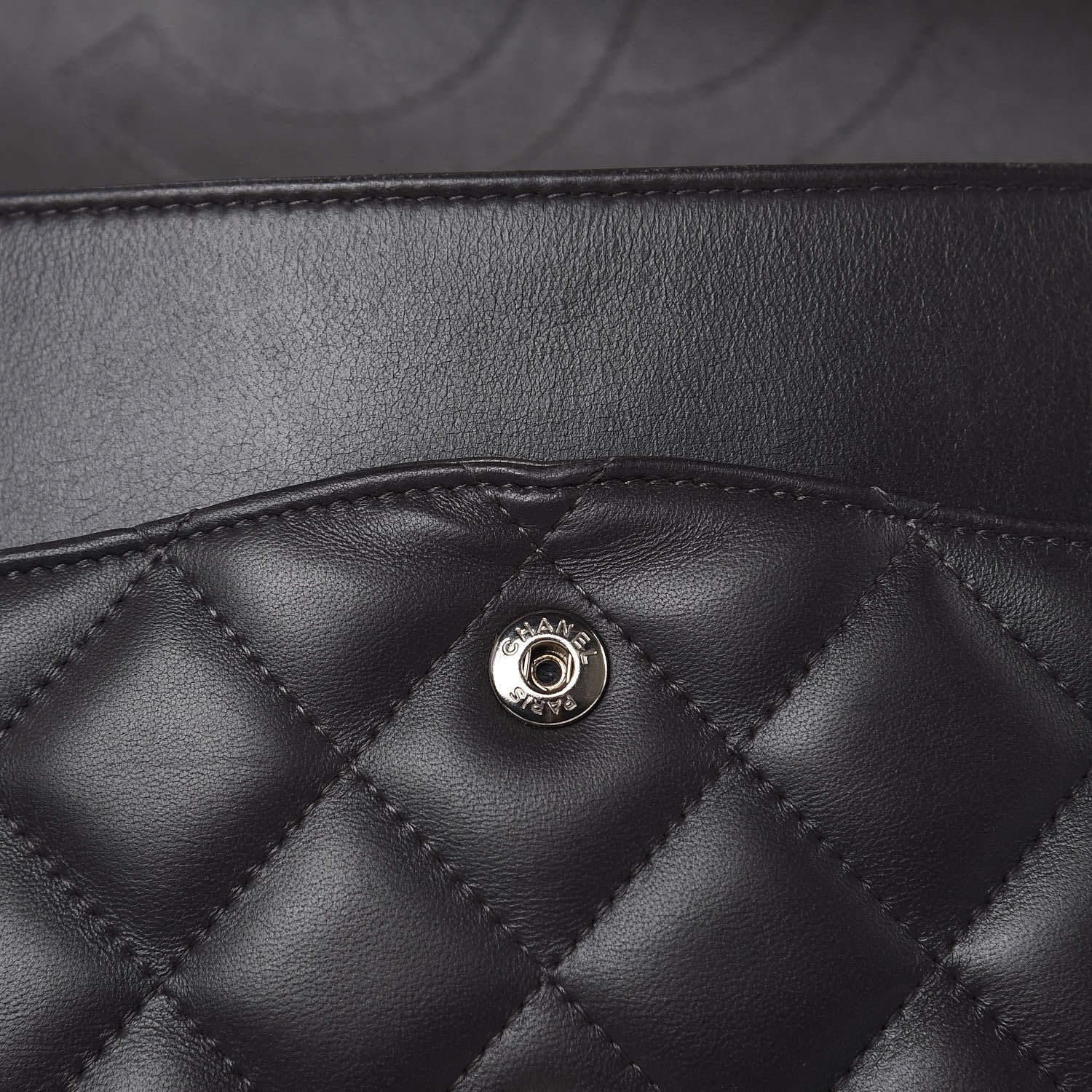 Chanel Lambskin Quilted Jumbo Double Flap Dark Grey 12 of 14