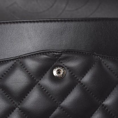 Chanel Lambskin Quilted Jumbo Double Flap Dark Grey 12 of 14