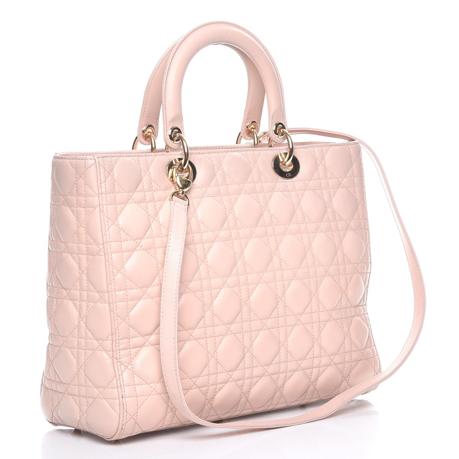 Christian Dior Lambskin Cannage Large Lady Dior Light Pink 4 of 8