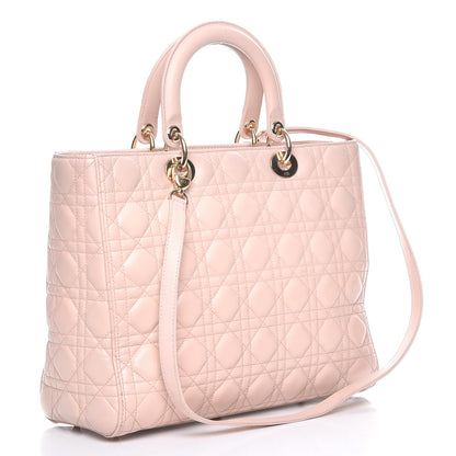 Christian Dior Lambskin Cannage Large Lady Dior Light Pink 4 of 8