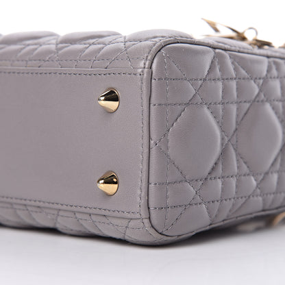Christian Dior Lambskin Cannage Small My Lady Dior Gris 6 of 12