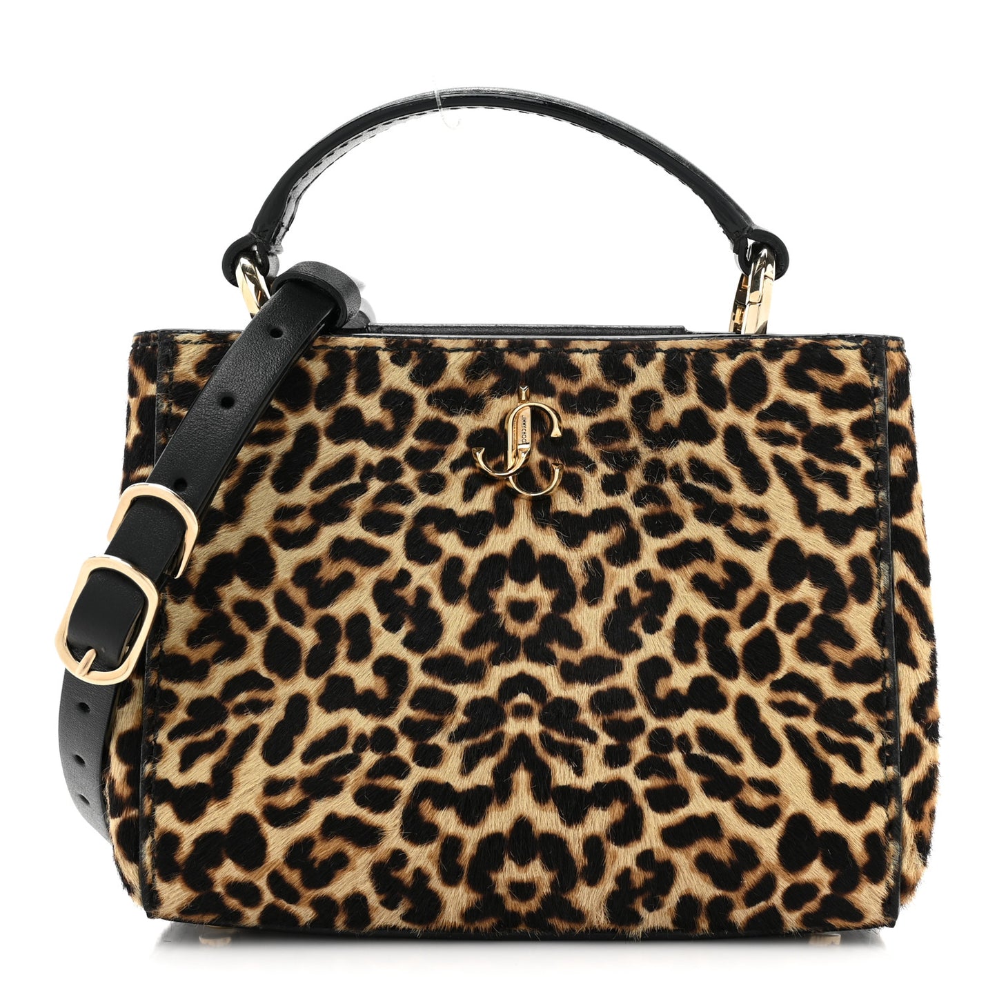 Calf Hair Leopard Print Mini Varenne Top Handle