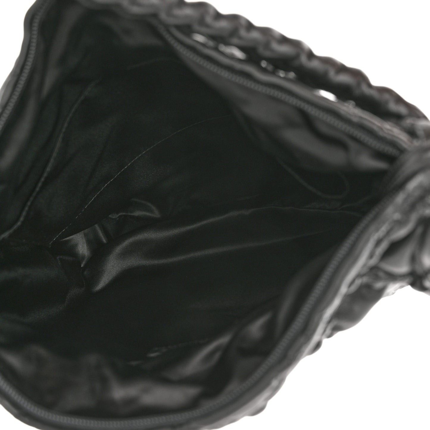 Quilted Lambskin Hidden Chain Hobo Black