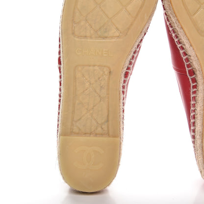 Chanel Lambskin CC Espadrilles 39 Red 10 of 10