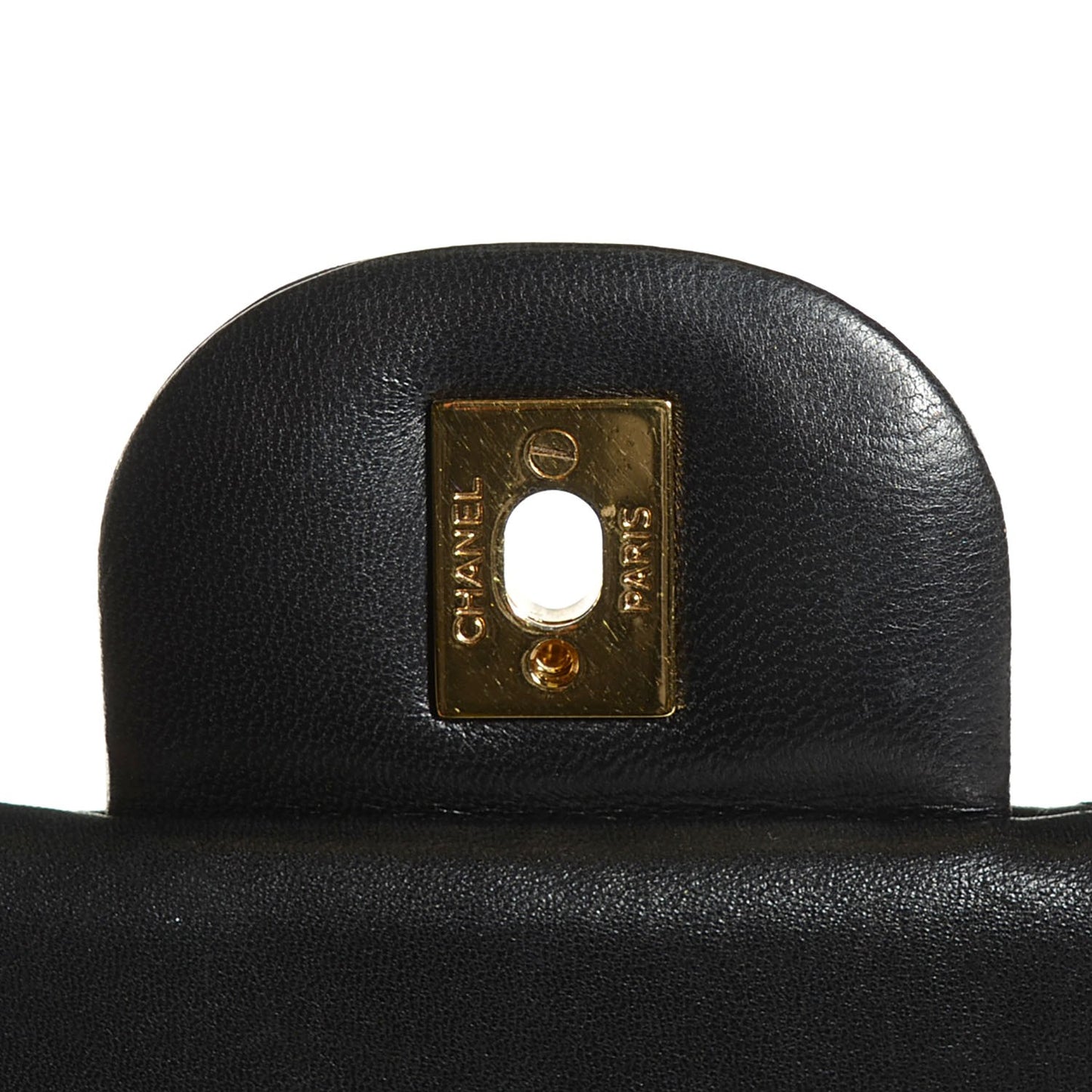 Lambskin Quilted Jumbo Double Flap Black