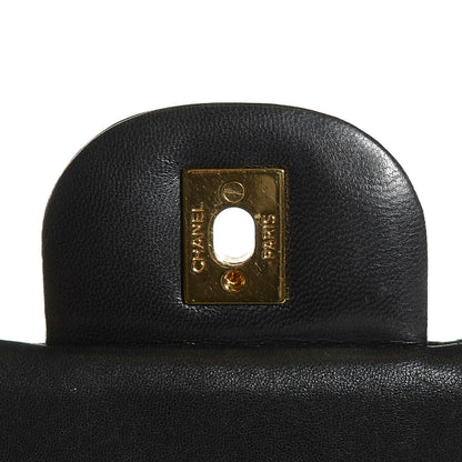 Chanel Lambskin Quilted Jumbo Double Flap Black 6 of 8