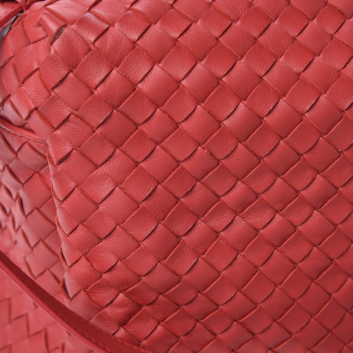 Nappa Intrecciato Satchel Corniola