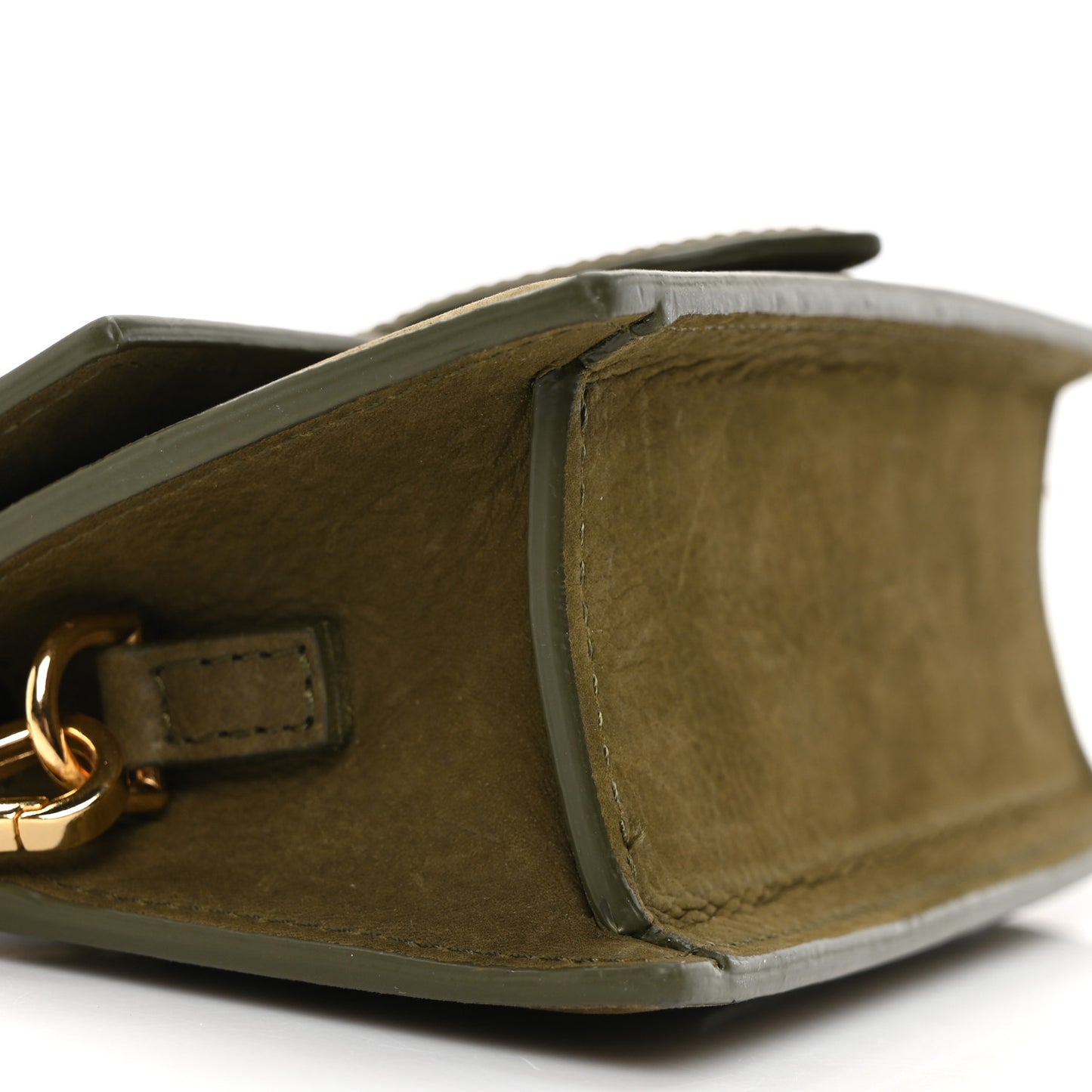 Suede Calfskin Le Bambino Dark Khaki