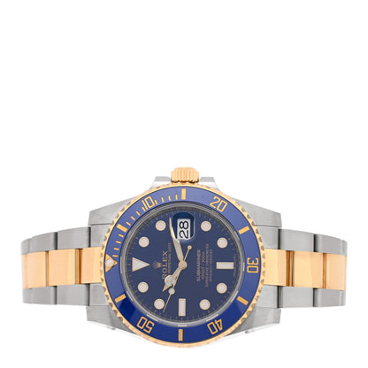 Rolex Stainless Steel 18K Yellow Gold 40mm Submariner Date Watch Royal Blue 116613LB 2 of 5
