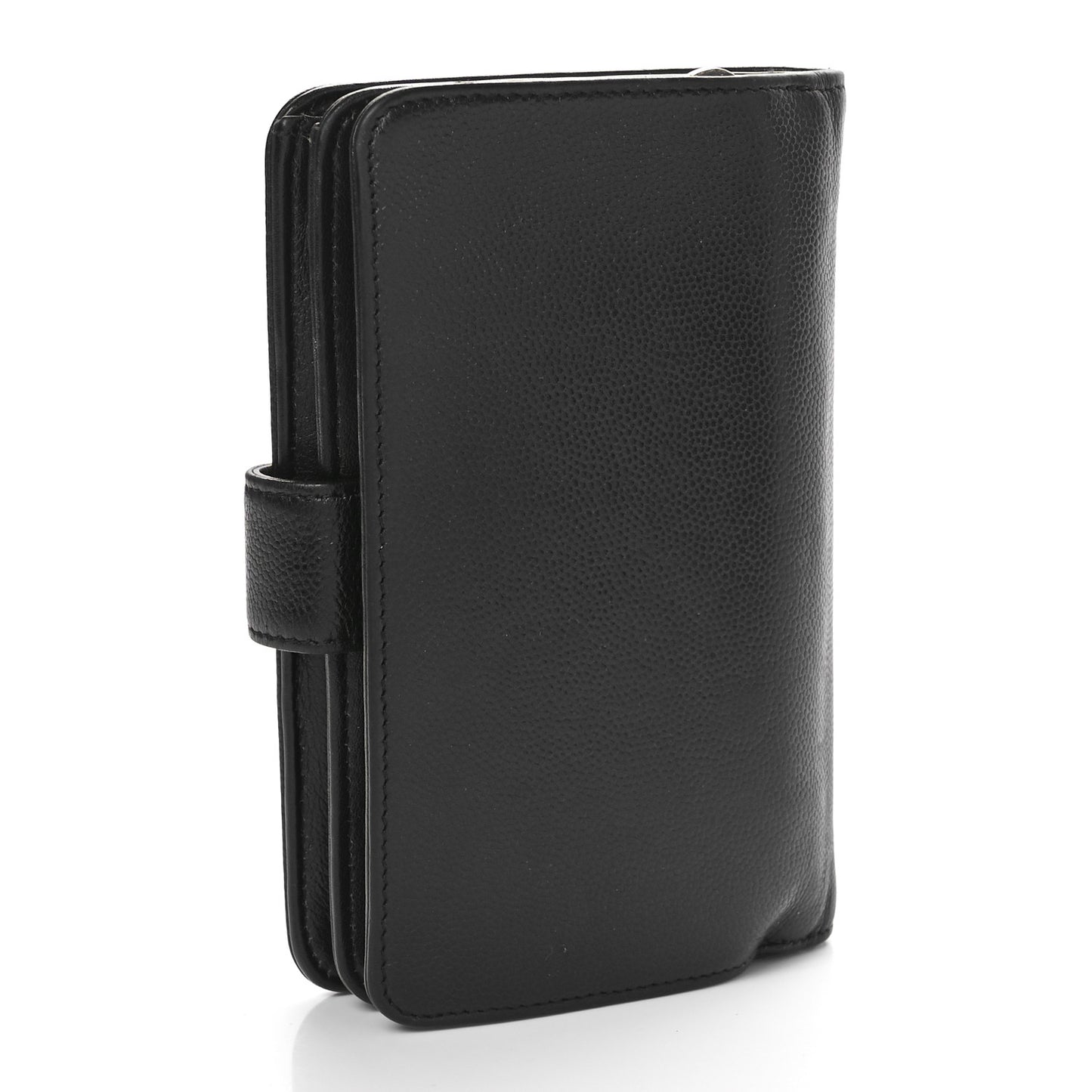 Caviar Sevruga Large Zip Pocket Wallet Black