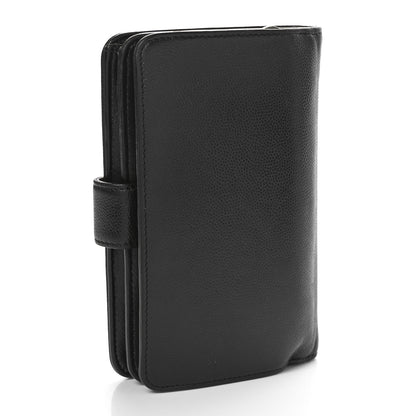 Chanel Caviar Sevruga Large Zip Pocket Wallet Black 3 of 11