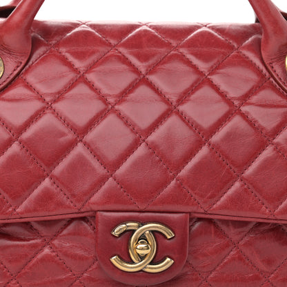 Chanel Glazed Calfskin Castle Rock Large Flap Red 8 of 11