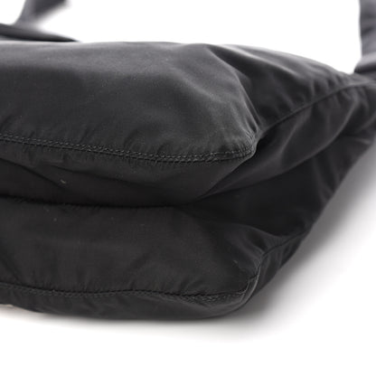Prada Nylon Flat Messenger Bag Black 8 of 9