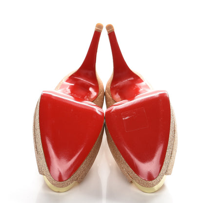 Christian Louboutin Glitter Altadama 140 Pumps 40 Gold 5 of 9