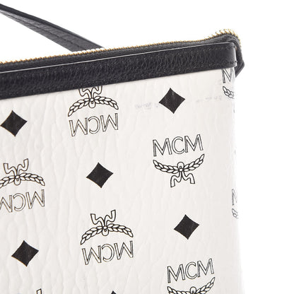 MCM Visetos Medium Project Reversible Shopper Tote White 14 of 16