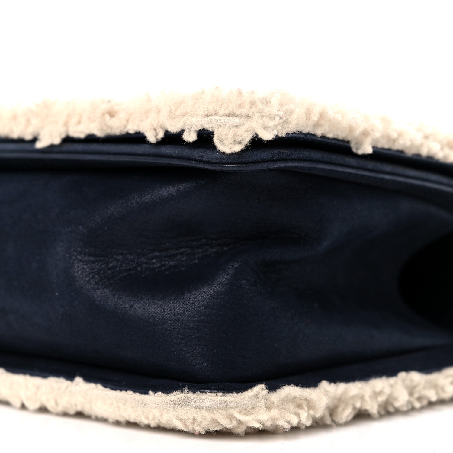 Chanel Shearling Iridescent Calfskin Medium Boy Flap Navy 8 of 11