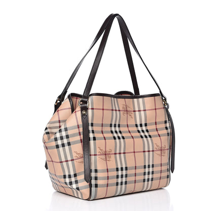 Burberry Haymarket Check Small Canterbury Tote Chocolate 3 of 13