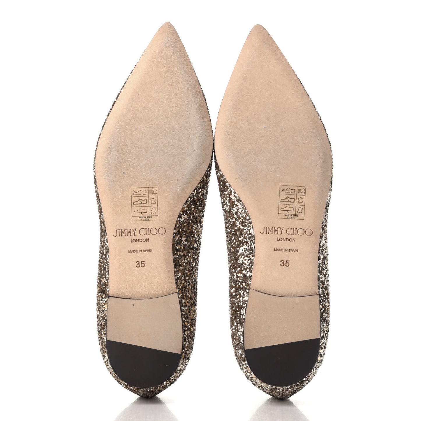 Glitter Alina Flats 35 Antique Gold