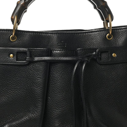 Gucci Calfskin Bamboo Handle Tote Black 8 of 10
