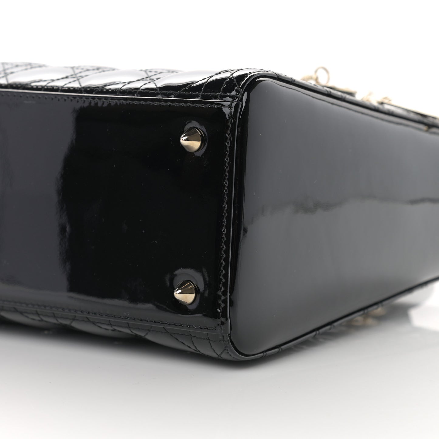 Patent Cannage Medium Lady Dior Black