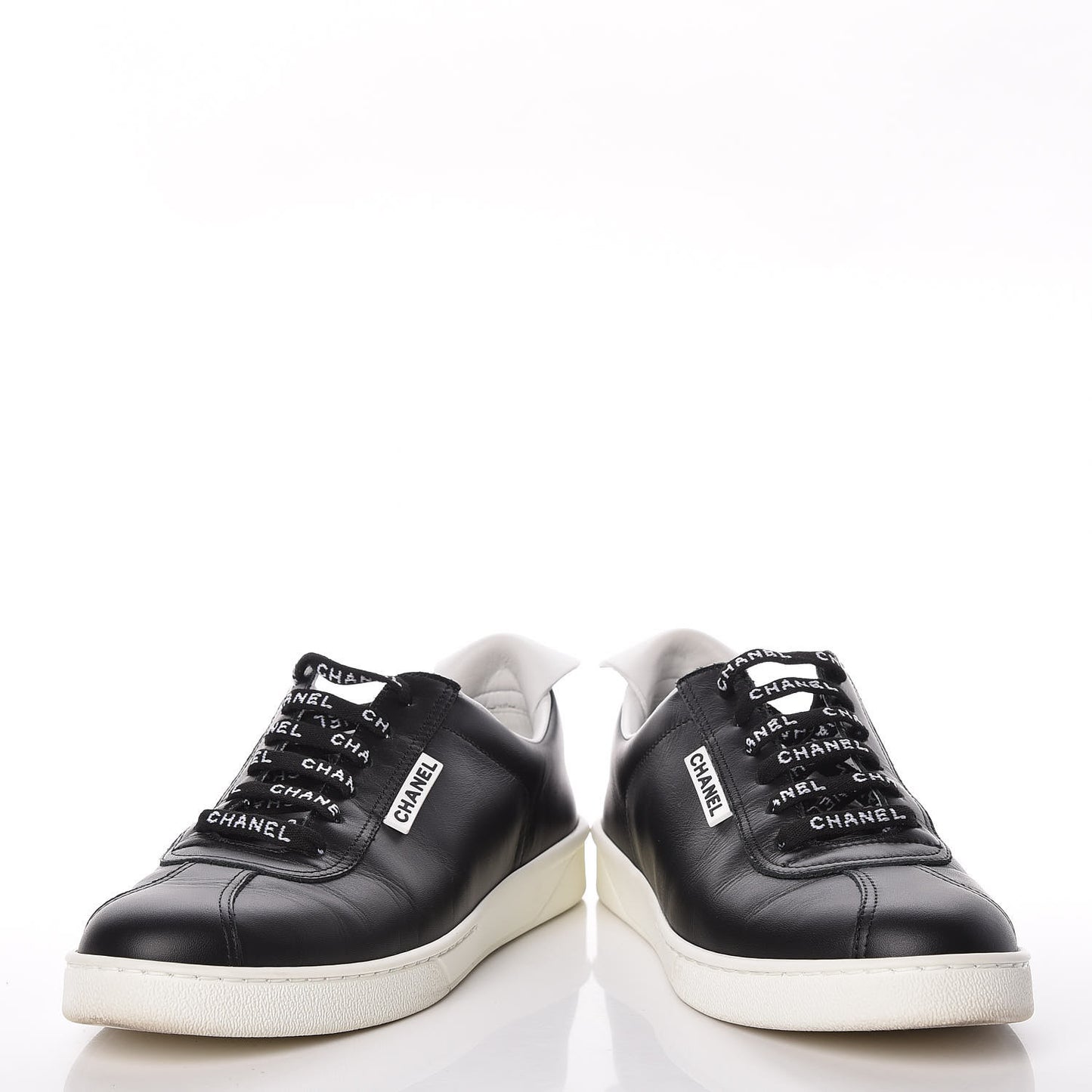 Calfskin Womens CC Sneakers 38.5 Black