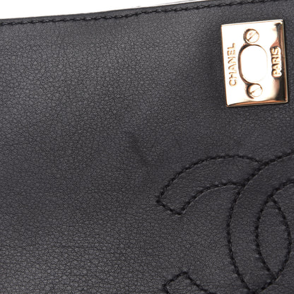 Chanel Calfskin Chevron Quilted Mini Statement Flap Black 10 of 11