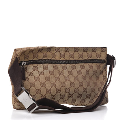 Gucci GG Monogram Double Pocket Belt Bag Dark Brown 3 of 10