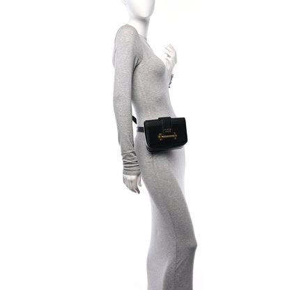 Prada Saffiano City Calf Cahier Belt Bag Black 2 of 12