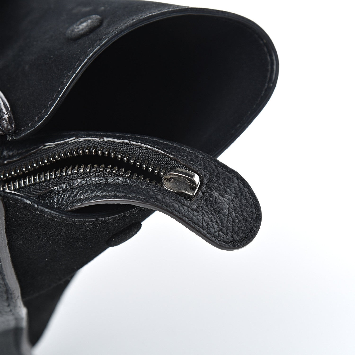 Celine Drummed Calfskin Suede Medium Trapeze Black 16 of 18