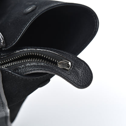Celine Drummed Calfskin Suede Medium Trapeze Black 16 of 18