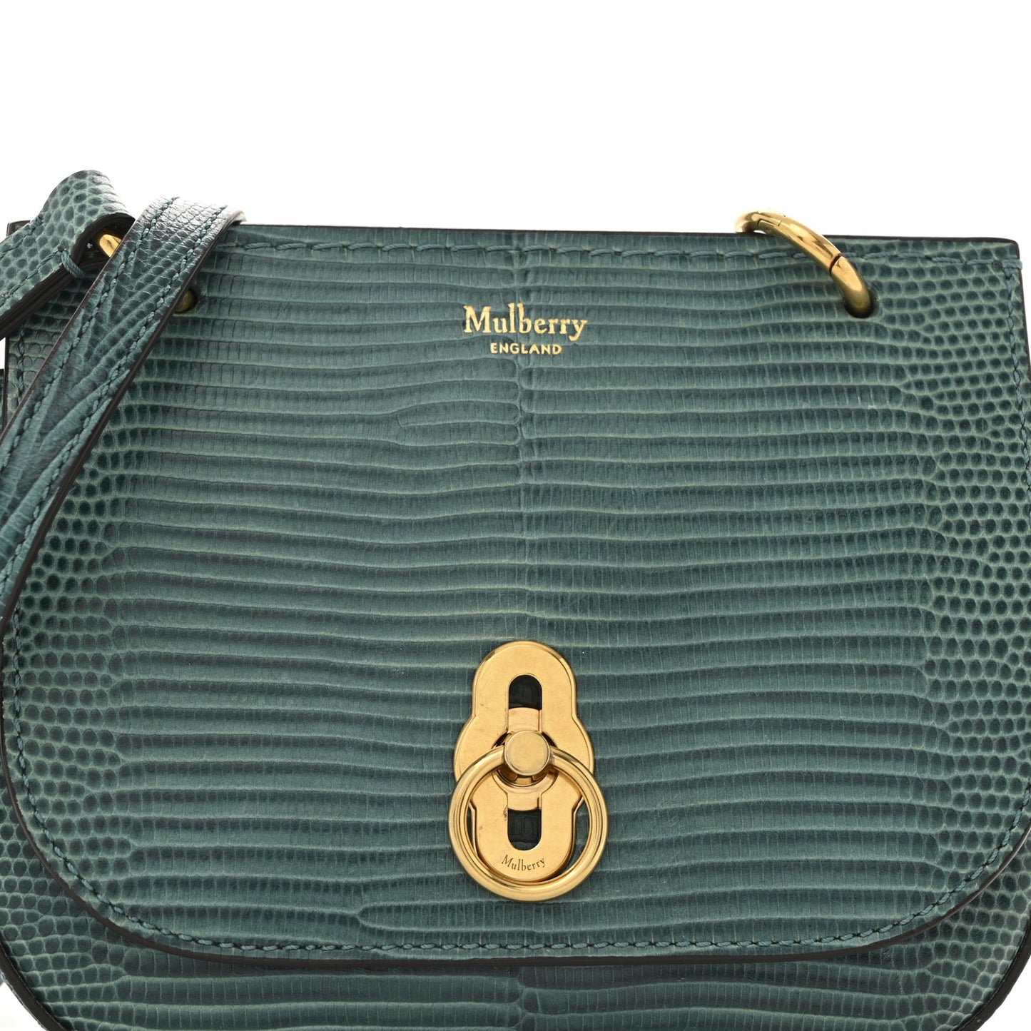 Lizard Embossed Calfskin Mini Amberley Satchel Frozen