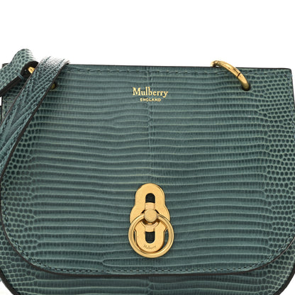 Mulberry Lizard Embossed Calfskin Mini Amberley Satchel Frozen 7 of 12