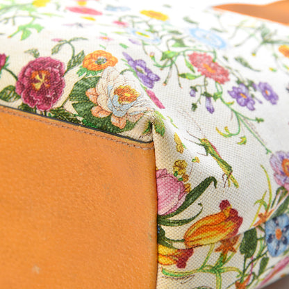 Gucci Canvas Large Floral Flora Joy Tote Yellow 10 of 17