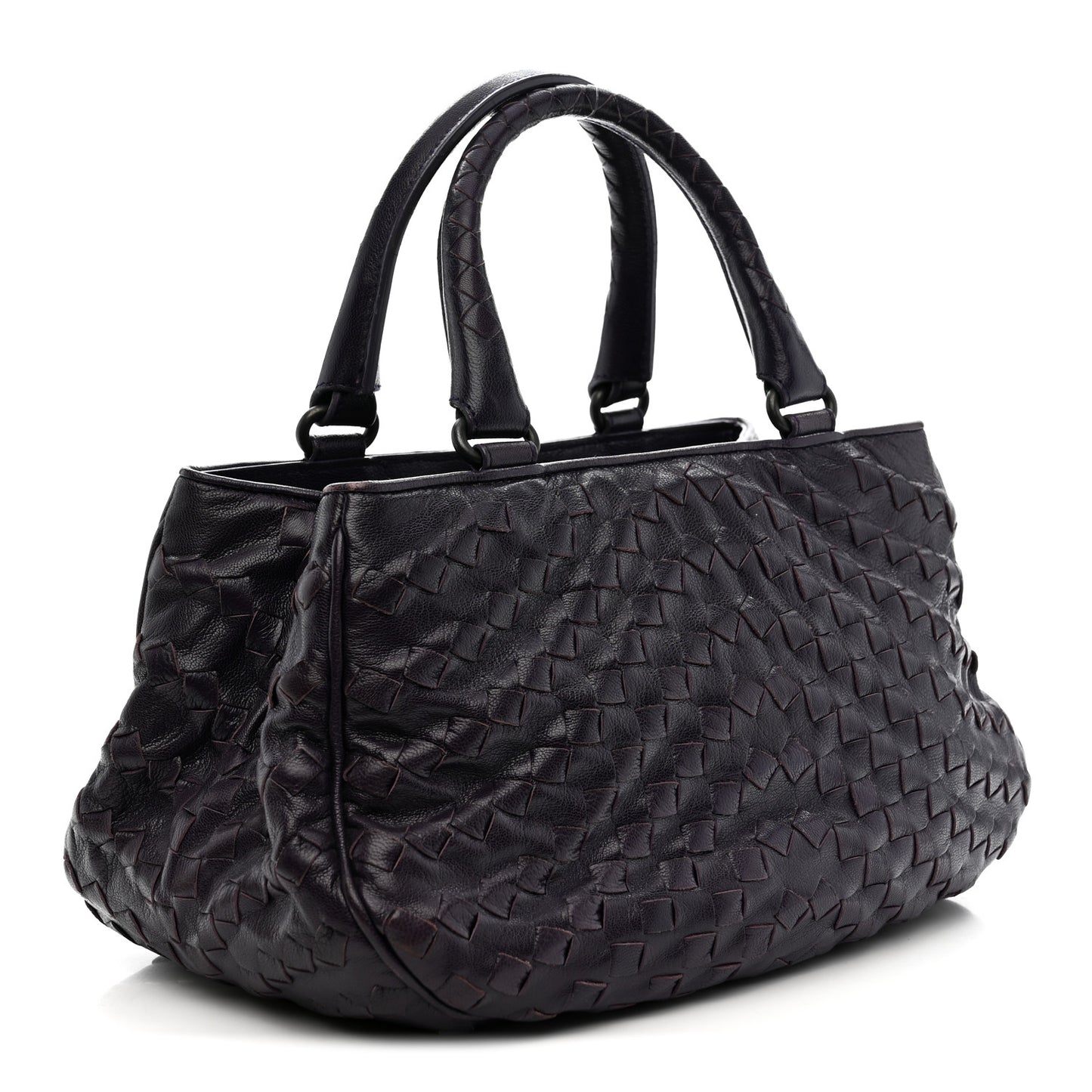 Nappa Intrecciato Maggiore Small Basket Bag Monalisa