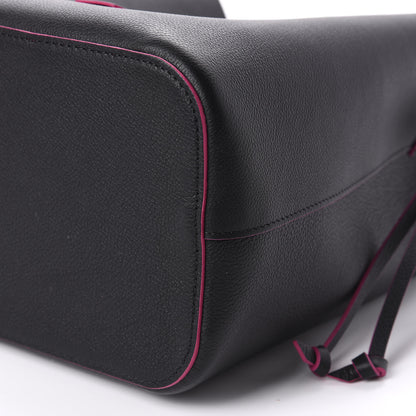Louis Vuitton Calfskin Lockme Bucket Black 7 of 11