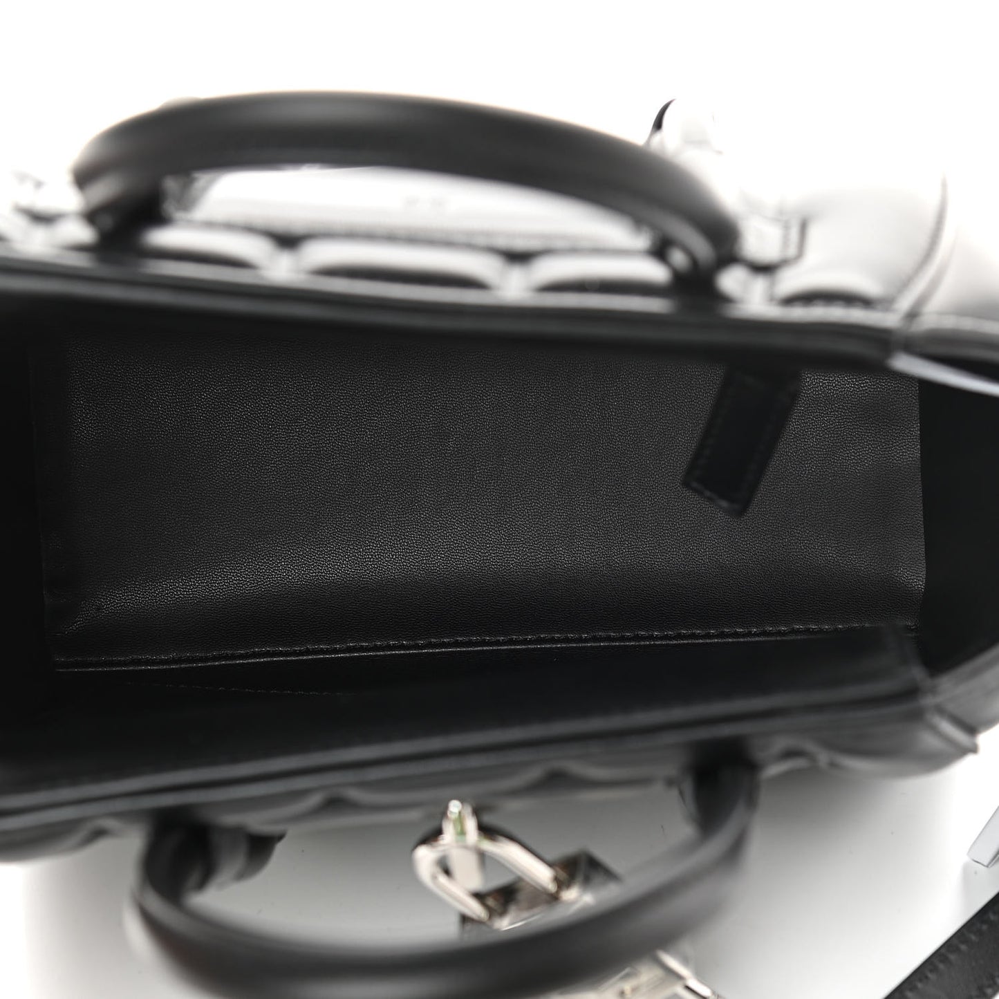 Box Calfskin Padded Mini Lock Antigona Shoulder Bag Black