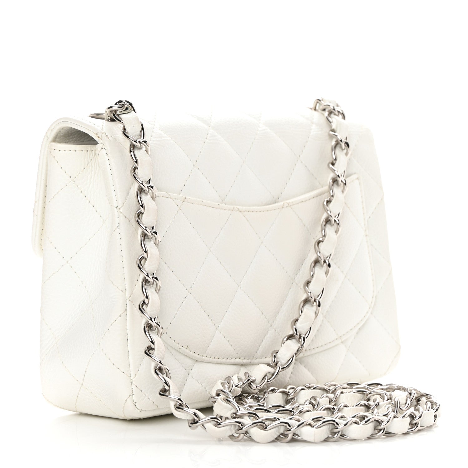 Chanel Caviar Quilted Mini Square Flap White 3 of 17