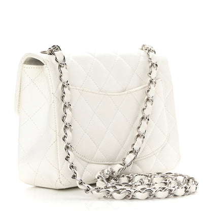 Chanel Caviar Quilted Mini Square Flap White 3 of 17