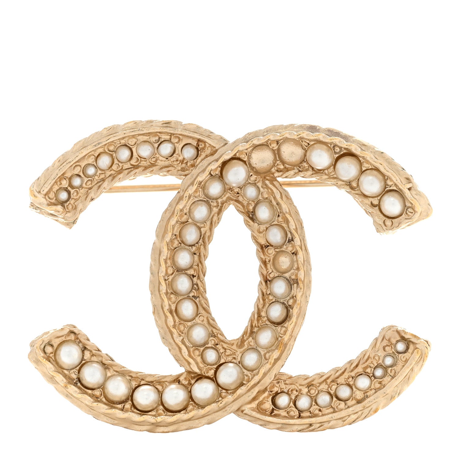 Chanel Pearl CC Brooch Gold 1 of 5