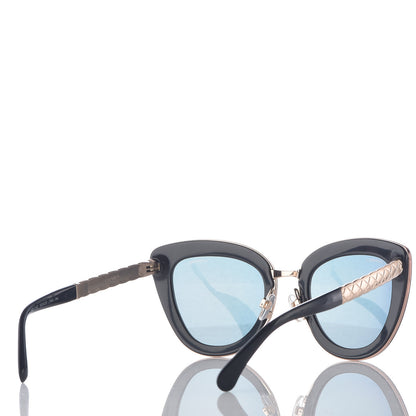 Chanel Cat Eye Quilted Sunglasses 5368 Black Pink 4 of 9