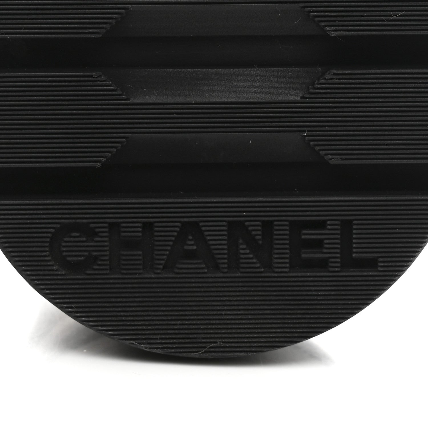 Chanel Calfskin Shiny Calfskin Quilted Lace Up Combat Boots 38 Dark Beige Black 7 of 11
