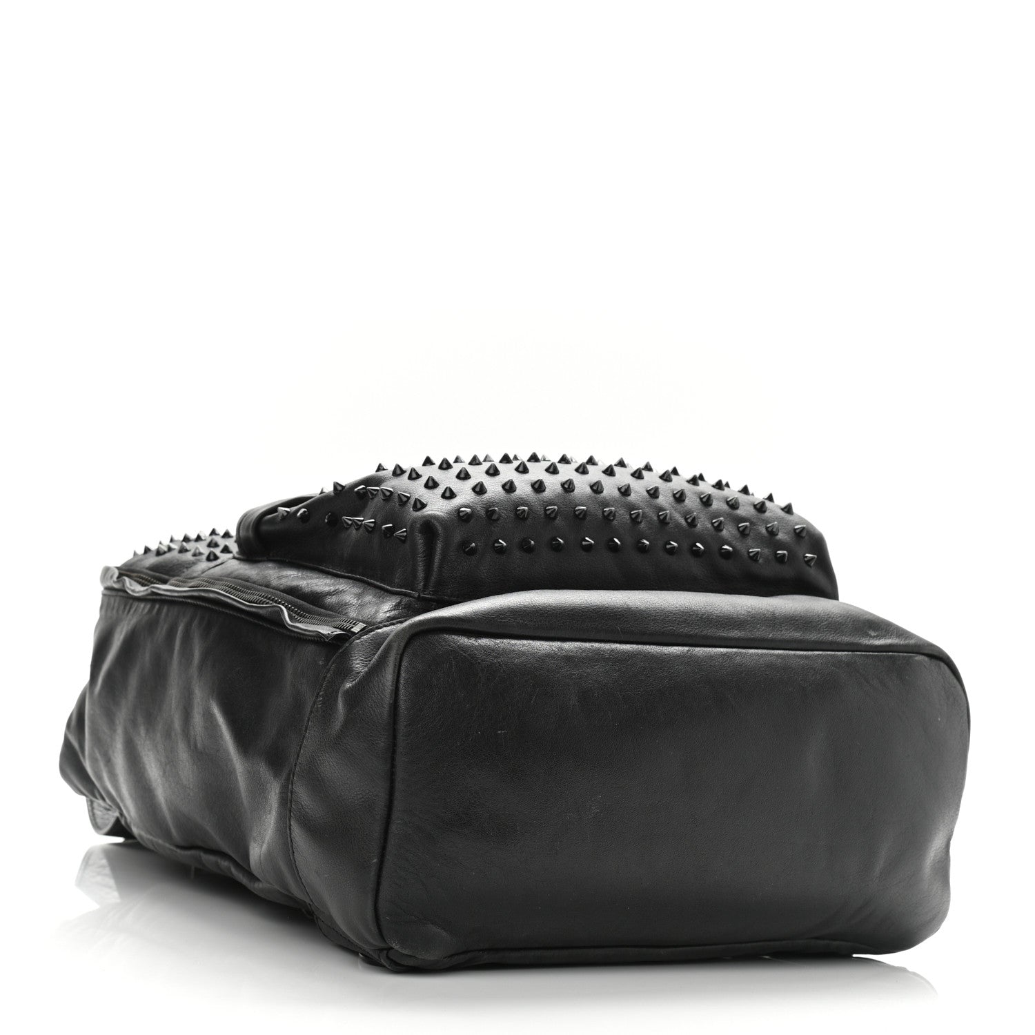 Christian Louboutin Calfskin Spiked Backpack Black 4 of 10