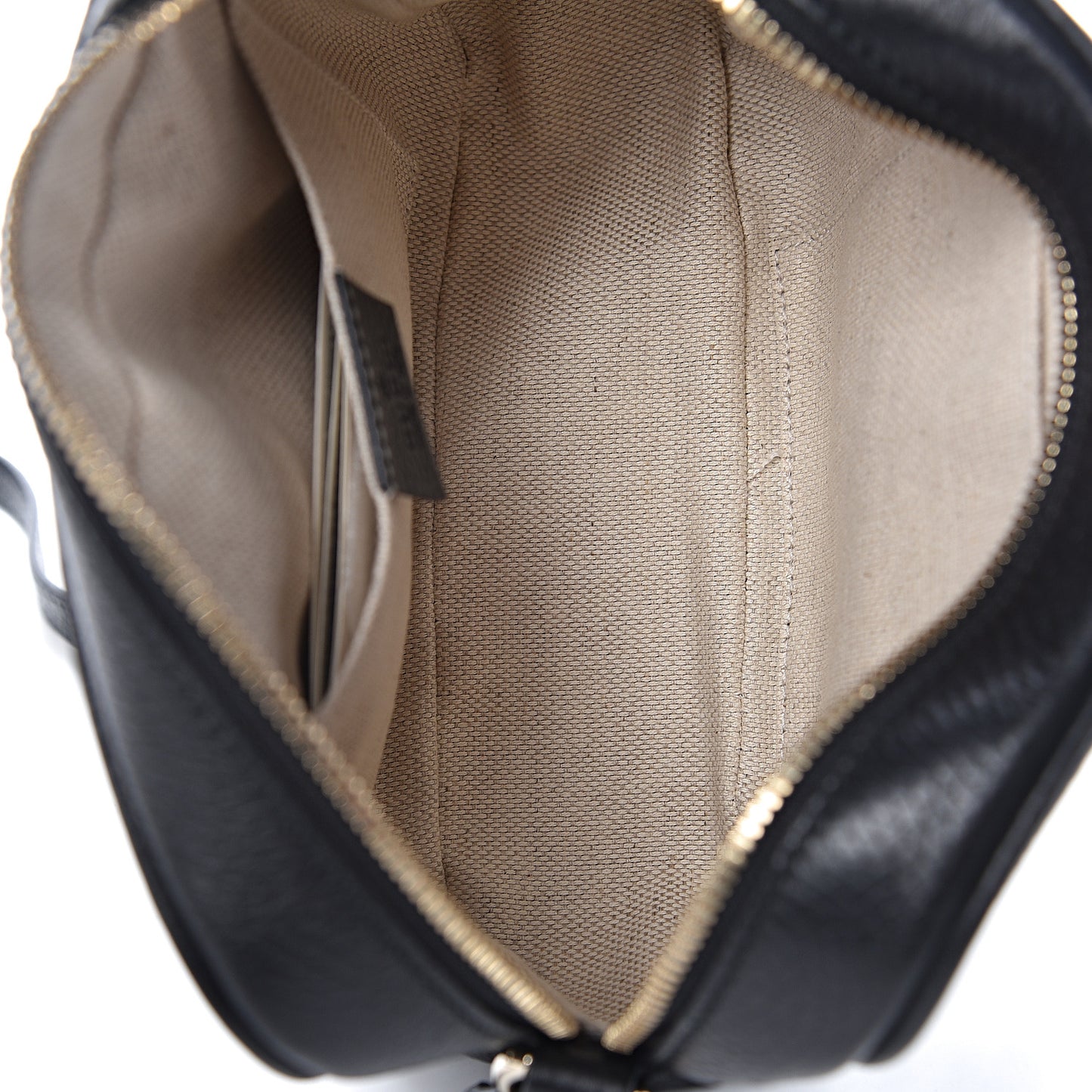 Pebbled Calfskin Small Soho Disco Bag Black