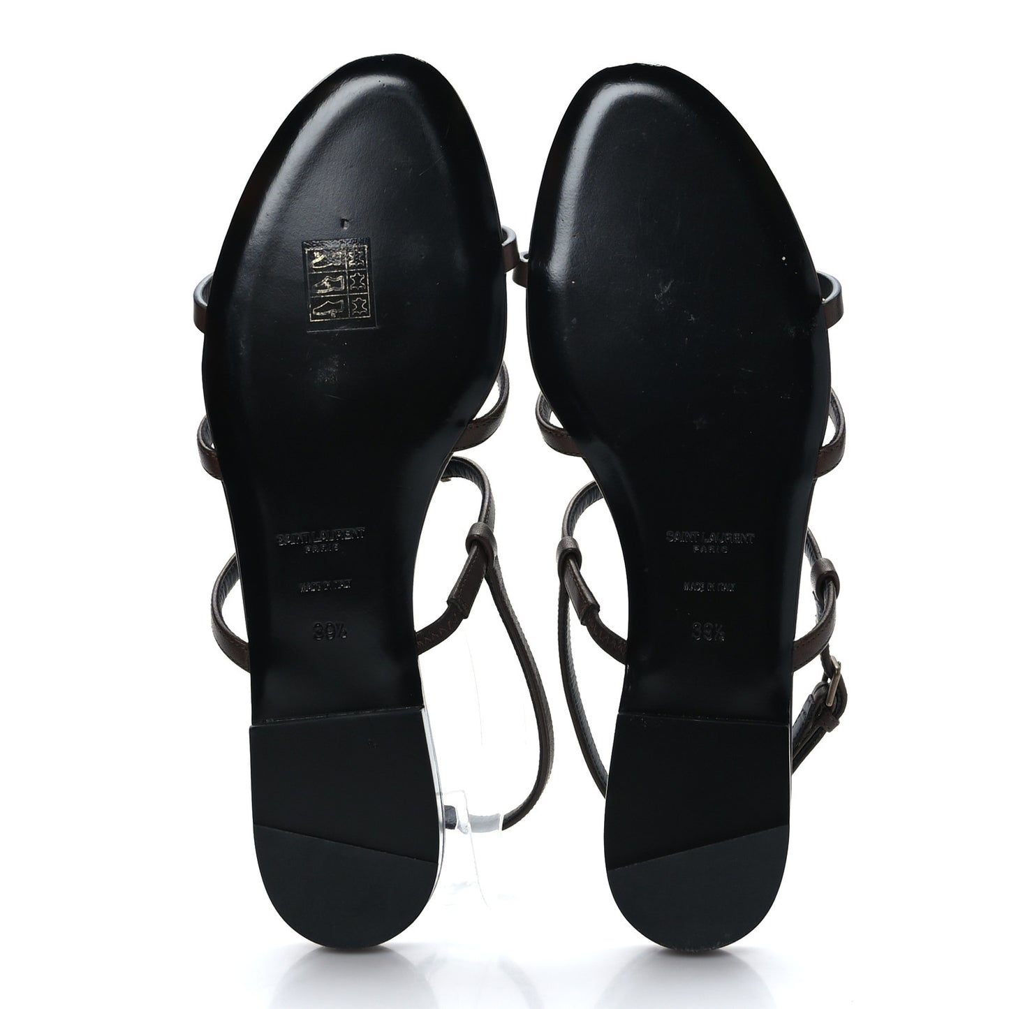 Calfskin Cassandra Monogram Sandals 39.5 Moro