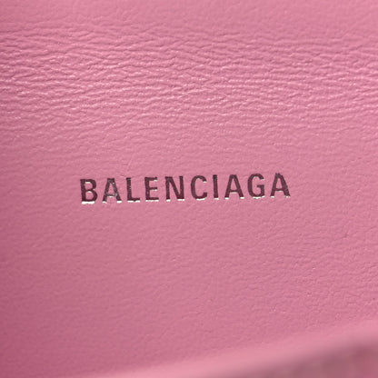 Balenciaga Shiny Box Calfskin Tonal B Hourglass Top Handle Bag XS Candy Pink 6 of 12