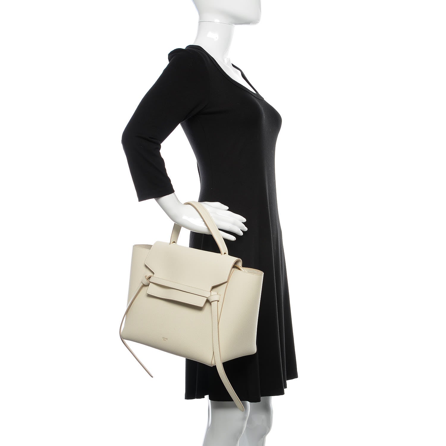 Celine Grained Calfskin Mini Belt Bag White 3 of 12