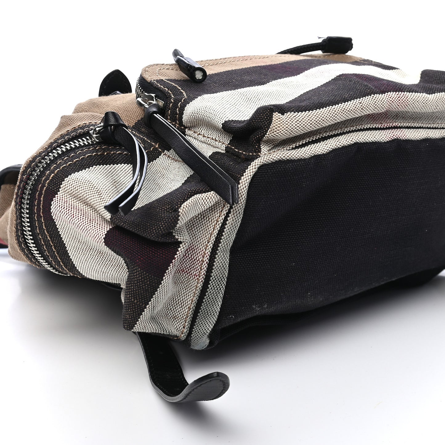 Canvas Mega Check Medium Rucksack Backpack Black
